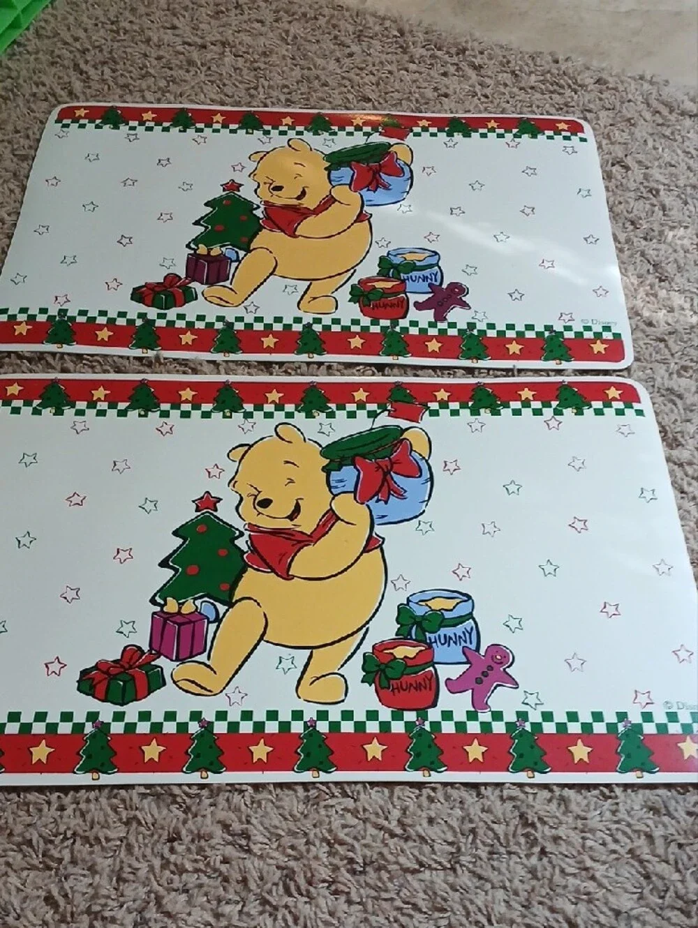 Winnie the Pooh Holiday Placemat Set - Yellow/Red